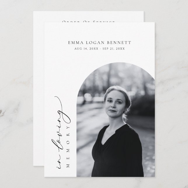 In Loving Memory Funeral Order Of Service Program (Front/Back)