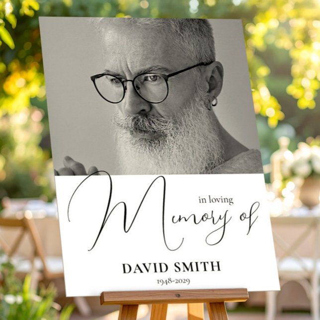 In Loving Memory - Funeral Poster With Photo (In Loving Memory - Funeral Poster With Photo, Loss of Father)
