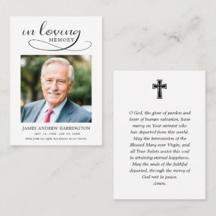 In Loving Memory Funeral Prayer Card