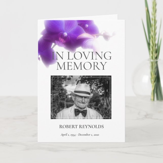 In Loving Memory Funeral Service Program Template (Front)