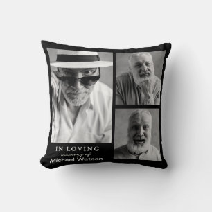 In Loving Memory Grandpa Funeral Memorial Keepsake Throw Pillow