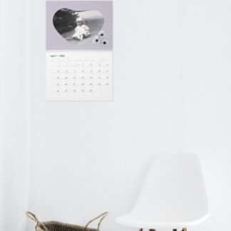 In Loving Memory Heart Shape Photo Daisies Calendar