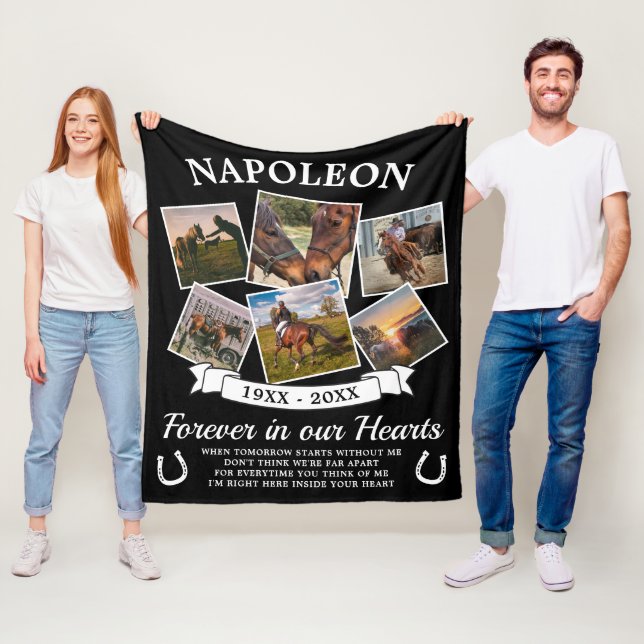 In Loving Memory Horse Fleece Blanket (In Situ)