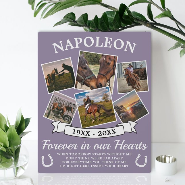 In Loving Memory Horse Purple Plaque (Creator Uploaded)