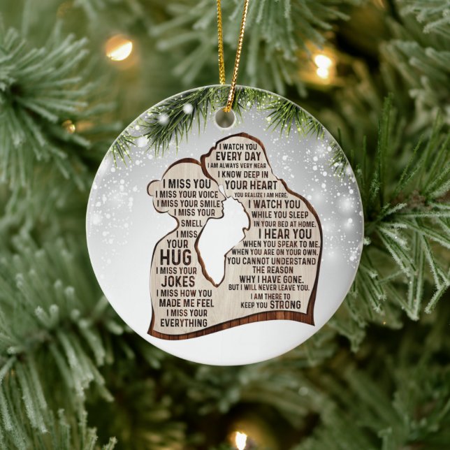In Loving Memory Husband sympathy remembrance  Ceramic Ornament (Tree)