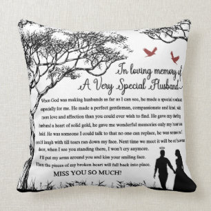 In Loving Memory/Husband Throw Pillow