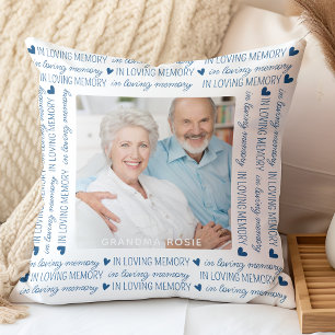 In Loving Memory Keepsake Photo Memorial Throw Pillow