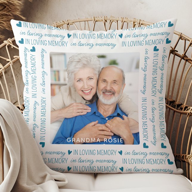 In Loving Memory Keepsake Photo Throw Pillow (Creator Uploaded)