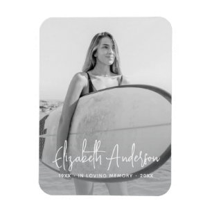 In Loving Memory Memorial Funeral Modern Photo Magnet