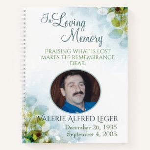 In Loving Memory Memorial Guestbook Notebook