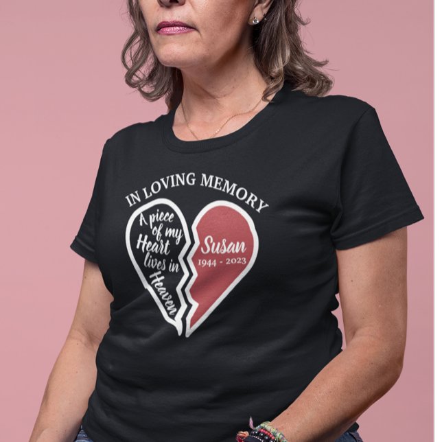 In Loving Memory Memorial Heart Personalized T-Shirt (Creator Uploaded)