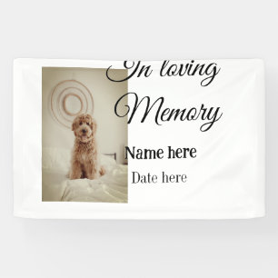 In loving memory memorial keepsake add pet name banner
