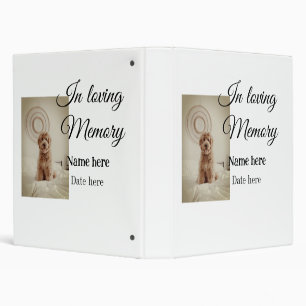 In loving memory memorial keepsake add pet name binder
