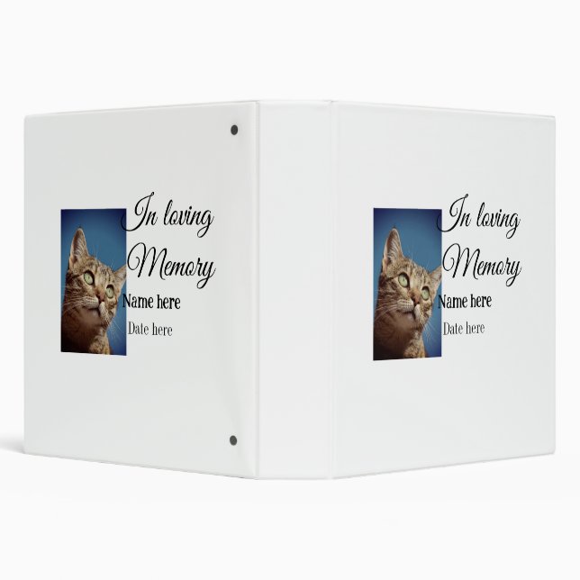 In loving memory memorial keepsake add pet name binder (Background)