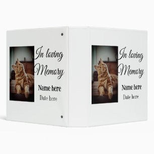 In loving memory memorial keepsake add pet name binder