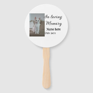 In loving memory memorial keepsake add pet name hand fan