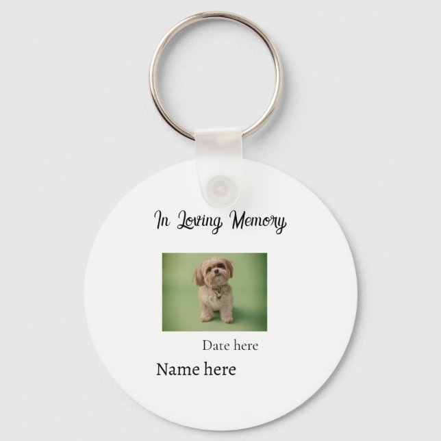 In loving memory memorial keepsake add pet name keychain (Front)