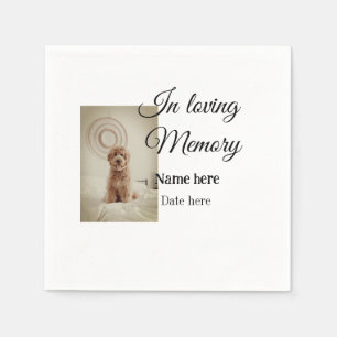 In loving memory memorial keepsake add pet name napkin