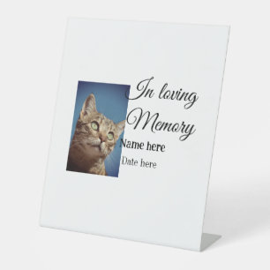 In loving memory memorial keepsake add pet name pedestal sign