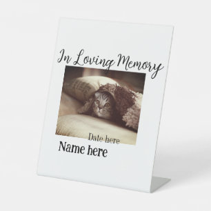 In loving memory memorial keepsake add pet name pedestal sign