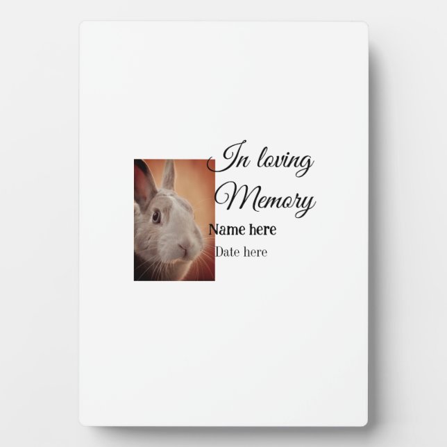 In loving memory memorial keepsake add pet name plaque (Front)