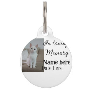 In loving memory memorial keepsake add pet name tag