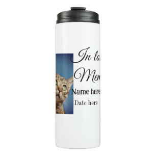 In loving memory memorial keepsake add pet name thermal tumbler
