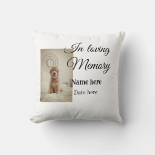 In loving memory memorial keepsake add pet name throw pillow