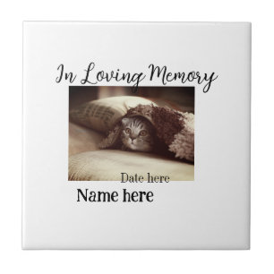 In loving memory memorial keepsake add pet name tile