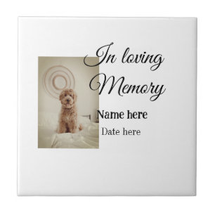 In loving memory memorial keepsake add pet name tile