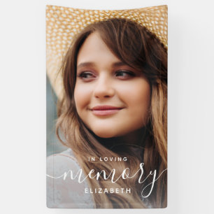 In Loving Memory Memorial Modern Elegant Photo Banner