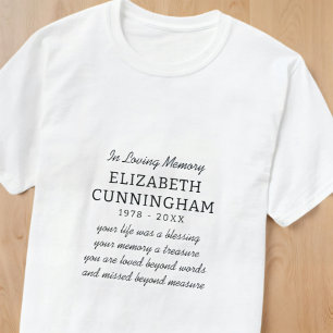 In Loving Memory Memorial Modern Preppy Quote T-Shirt