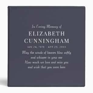 In Loving Memory Memorial Modern Simple Binder