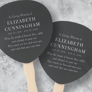 In Loving Memory Memorial Modern Simple Hand Fan