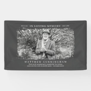 In Loving Memory Memorial Modern Simple Photo Banner