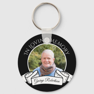 In Loving Memory Memorial Photo Keychain