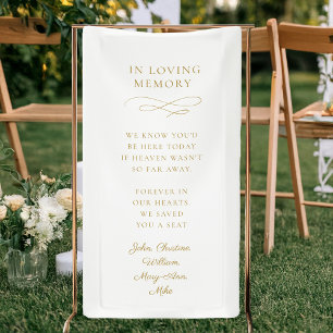 "In Loving Memory" Modern, Calligraphy, Wedding  Banner