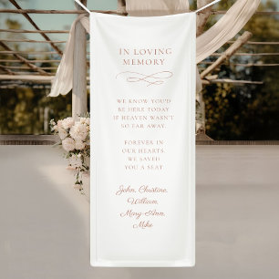 "In Loving Memory" Modern, Calligraphy, Wedding  Banner