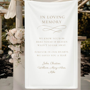 "In Loving Memory" Modern, Calligraphy, Wedding  Banner