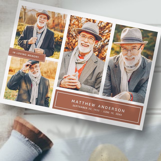 In Loving Memory Modern Colour Photo Thank You Card (Creator Uploaded)