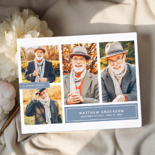In Loving Memory Modern Colour Photos Guest Book