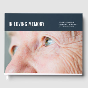 In Loving Memory Modern Custom Photo Memorial Guest Book