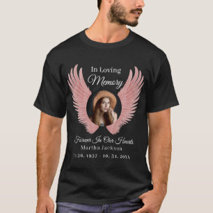 In Loving Memory Modern Custom Photo Memorial  T-Shirt