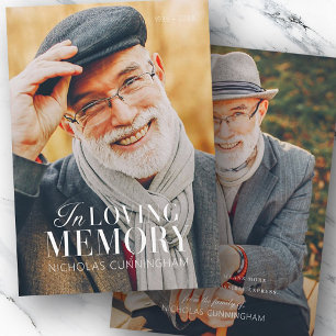 In Loving Memory Modern Elegant Photo Memorial