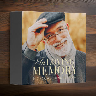 In Loving Memory Modern Elegant Photo Memorial Binder