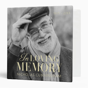 In Loving Memory Modern Elegant Photo Memorial Binder
