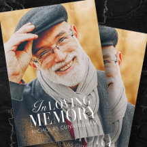 In Loving Memory Modern Elegant Photo Memorial