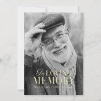 In Loving Memory Modern Elegant Photo Memorial
