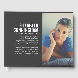 In Loving Memory Modern Simple Photo Memorial Guest Book