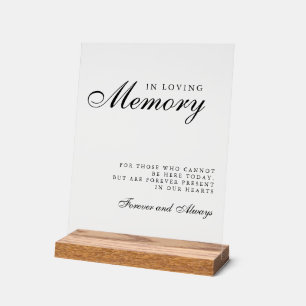 In Loving Memory Modern Wedding Memorial Sign